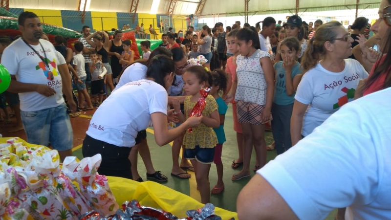 Festa das crianças promovida pelo grupo Ação social em Lagoa Preta é um sucesso