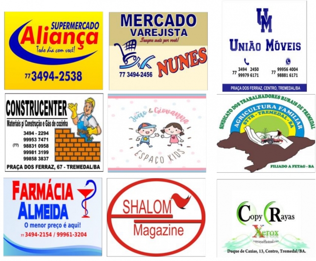 O Tremedal Revista tem o apoio de diversas empresas e do Sindicato de Trabalhadores Rurais