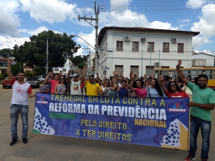 Tremedal dá o seu recado no dia de mobilização nacional sobre a reforma da previdência