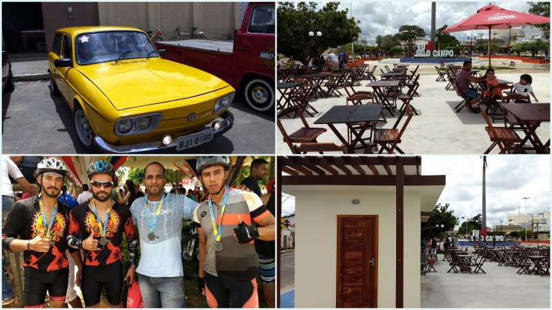 MTB, carros antigos e a nova praça foram algumas das atrações deste domingo em Belo Campo