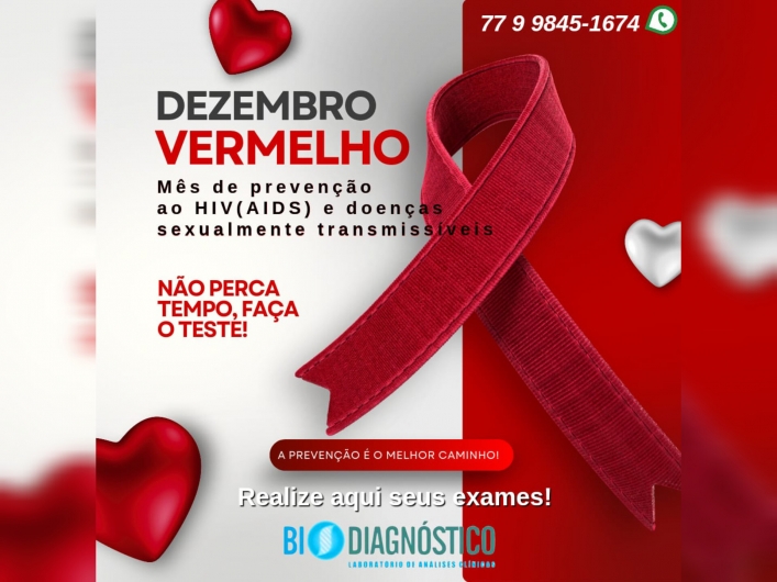Dezembro Vermelho, mês de prevenção ao HIV(AIDS) e DST