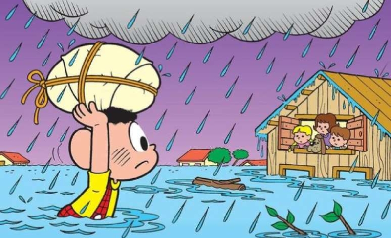 Turma da Mônica quebra tabu de Cascão para ajudar vítimas das chuvas no RS