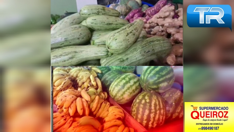 Melhores frutas e verduras da região você encontra no Supermercado Queiroz