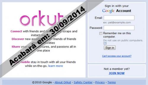 Adeus ao 

Orkut